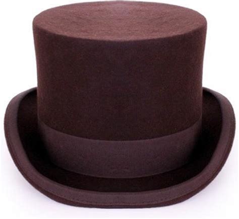 Hoge Hoed Donkerbruin Steampunk Tophat Maat 59 60 61 Bruin Heren