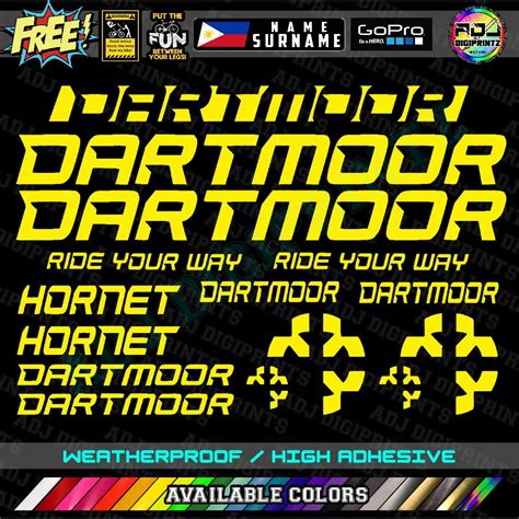 Dartmoor Frame Hornet Decals Sticker More Colors Shopee Philippines