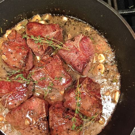 Cast Iron Lamb Loin Chops With Cognac Butter Sauce Recipe Recipe