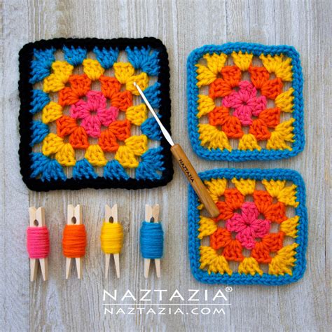 Granny Square Crochet Tutorial Naztazia