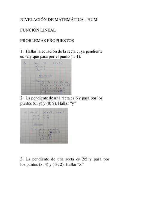 Nivelación DE Matemática NIVELACIÓN DE MATEMÁTICA HUM FUNCIÓN