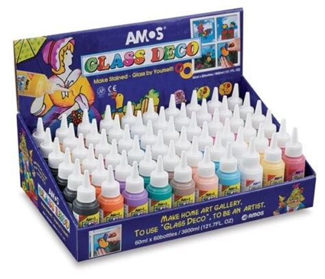 Amos Stained Glass Deco Paint 60ml Bottle Peelable When Dry Non Toxic Art Craft Ebay