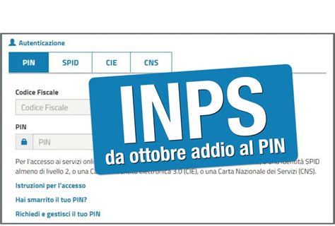 Servizi Inps Da Ottobre Addio Al PIN FIRST CISL