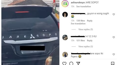 Viral Tulisan Di Mobil Pajero Sport Diganti Jare Sopo Warganet