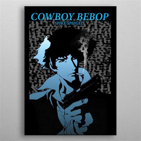 Cowboy Bebop Spike Spiegel Blue Smoke Poster By Syanart Displate