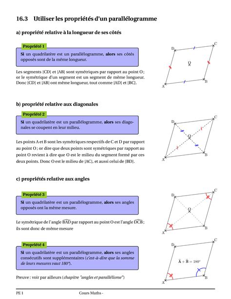 Le Parall Logramme Cours Fr Alloschool