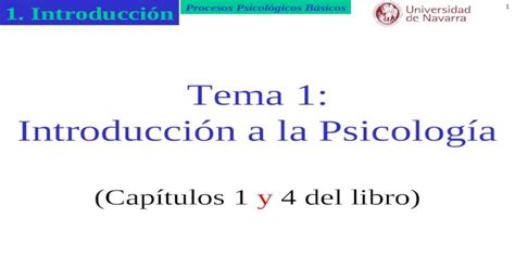 Ppt 1 Introducción Procesos Psicológicos Básicos 1 Tema 1 Introducción A La Psicología