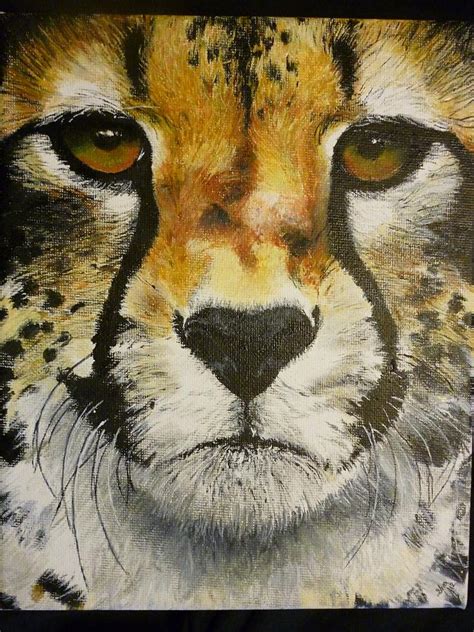 Big Cat Eyes Original Oil Painting 8 X 10 On Wrapped Canvas Provide Picture Painting by Shannon ...