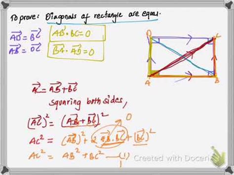 Diagonals Of Rectangle Equal Vector Theorem Proof Question For SEE And