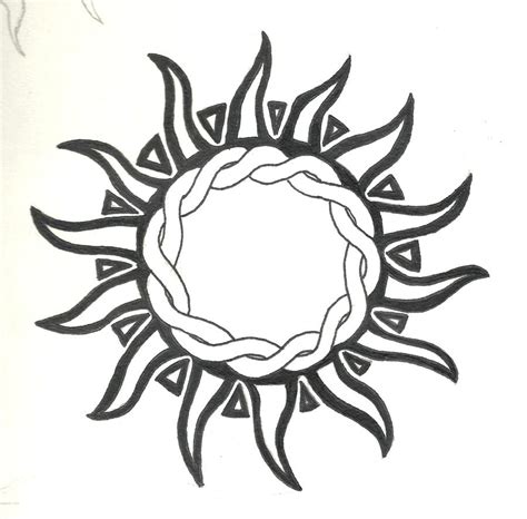 tribal sun tattoo by HighlanderPhill on DeviantArt