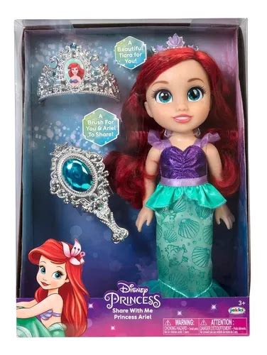 Mu Eca Princesa Ariel La Sirenita Con Cepillo Y Tiara Disney En Venta