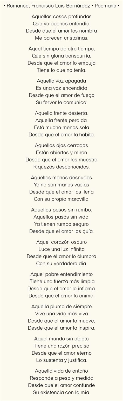 Romance Francisco Luis Bernárdez Poema original