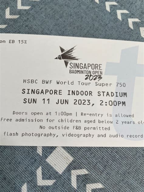 Final Match Singapore Badminton Open 2023 Tickets Vouchers Event