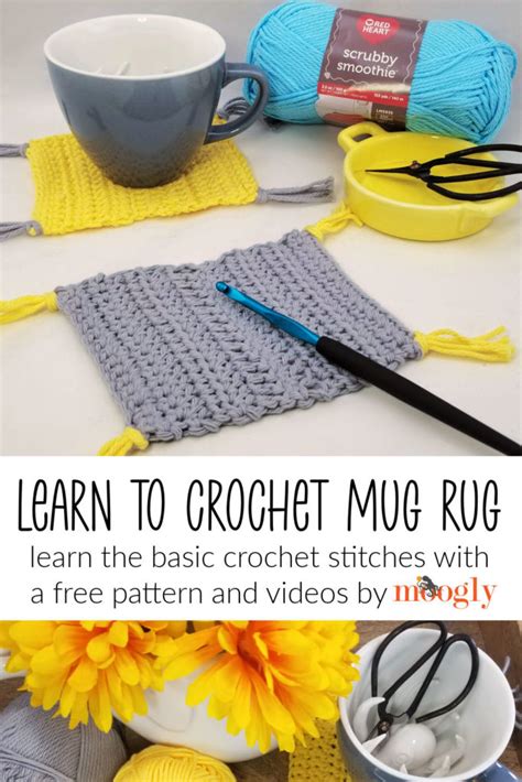 Learn To Crochet Mug Rug Tutorial Right And Left Handed On Moogly