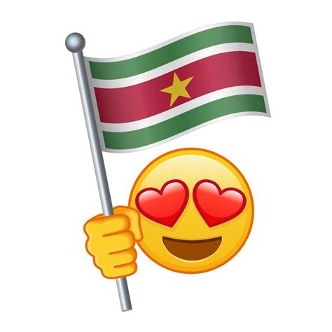 Emoji with Suriname flag Large size of yellow emoji smile 48204316 ...