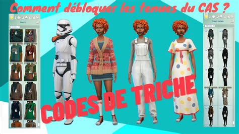 Codes de triche CAS Sims 4 Comment débloquer les tenues du CAS