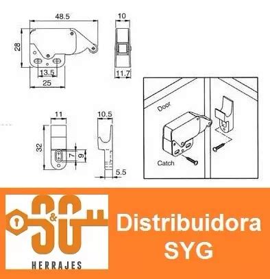 Retén Expulsor Push On Para Puerta Mueble Mini Latch Std en venta en La