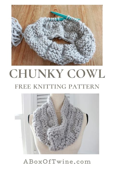 Make This Easy Knit Chunky Cowl A BOX OF TWINE