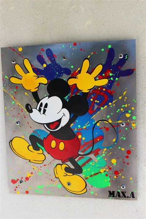 métal mickey 1 by Maxime Andriot 2022 Painting Acrylic Graffiti on