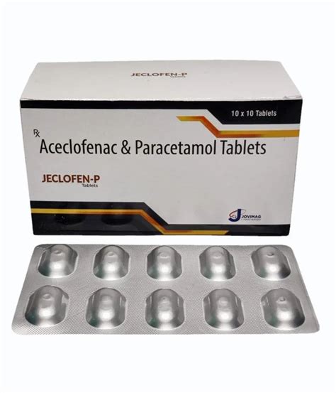 Aceclofenac Paracetamol Tablets JECLOFEN P ALU ALU 100 Mg 425 Mg At