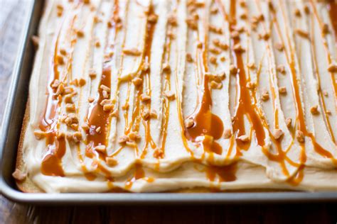 Best Salted Caramel Sheet Cake Recipe How To Make Salted Caramel