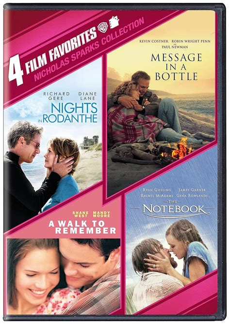 4 Film Favorites Nicholas Sparks Romances Ws [dvd] [region 1