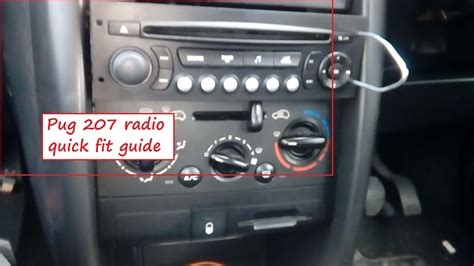 Peugeot 207 Radio Removal Installation Quick Guide Includes Power Info