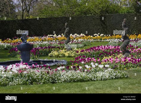 Formal Flower Bed Regents Park London Gb Uk Stock Photo Alamy