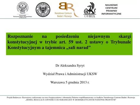 Ppt Dr Aleksandra Syryt Wydzia Prawa I Administracji Uksw Warszawa