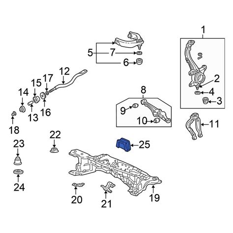 Honda Oe S A Front Lower Suspension Crossmember Insulator