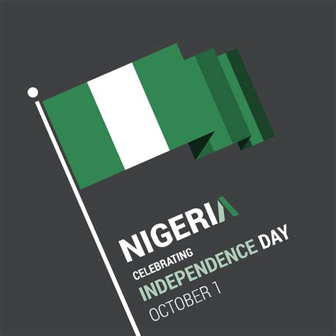 vector de diseño del día de la independencia de nigeria 13303861 Vector