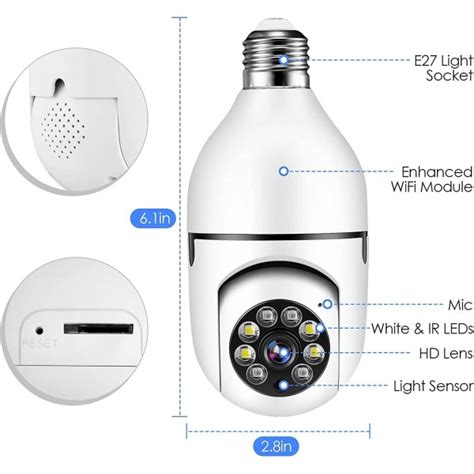 Cam Ra D Ampoule Ptz Cam Ra Surveillance Wifi G Ext Rieure Sans Fil