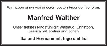 Traueranzeigen Von Manfred Walther Nordwest Trauer De