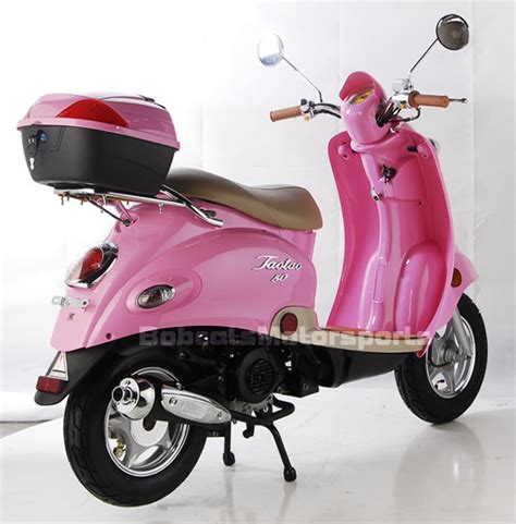 FREE SHIP NEW 49cc Moped Retro Vintage Pink Gas Scooter Motor Bike