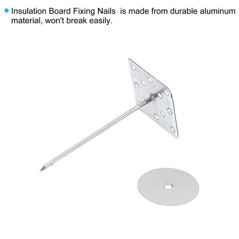 Uxcell 2 Perforated Insulation Pins With Washers Insulating Nails For Fixing Foam Boards To