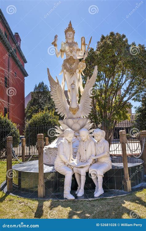 Hindu Goddess Dewi Saraswati Indonesian Embassy Washington DC Stock ...