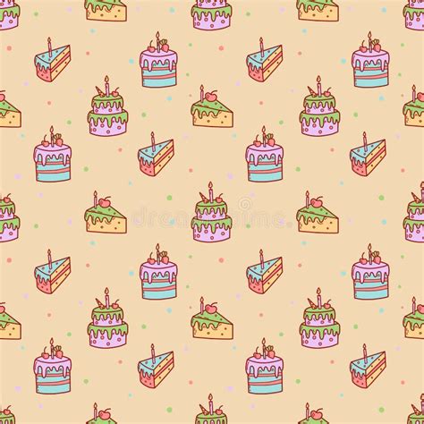 Cute Cupcakes And Muffins Seamless Pattern Flat Vector Illustration