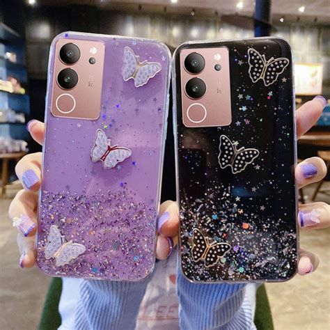 Koslam Sparkling Diamond Butterfly Phone Case For Vivo V G V E V