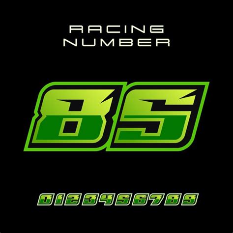 Premium Vector Racing Number 85 Vector Design Template