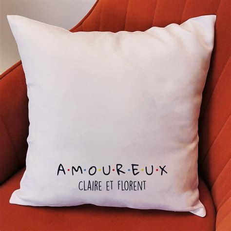 Coussin Personnalis Amoureux X Cm Cadeau Saint Valentin