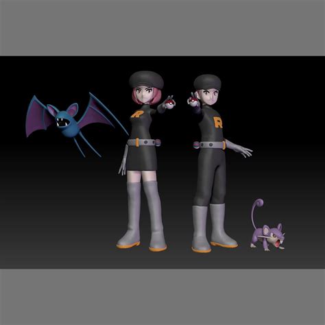 Stl File Pokemon Team Rocket Grunt・3d Print Model To Download・cults