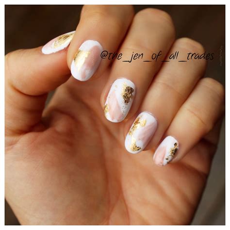 Gold Foil Nails Art ADDICFASHION