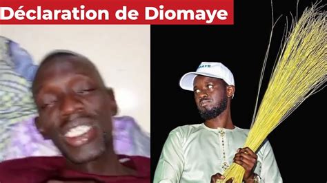 D Claration De Bassirou Diomaye Faye Pr Sident Ousmane Sonko Mbaye