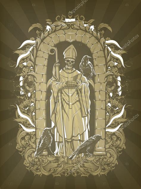 Dark Gothic Illustration Stock Vector By Designious