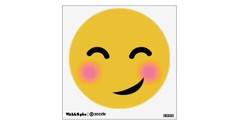 You Got Me Blushing Emoji Wall Decal Zazzle