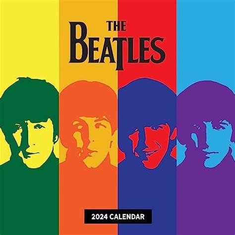 Amazon TF PUBLISHING 2024 The Beatles Wall Calendar Large Grids