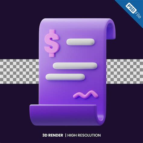 Premium Psd Proof Of Transaction Icon D Illustration