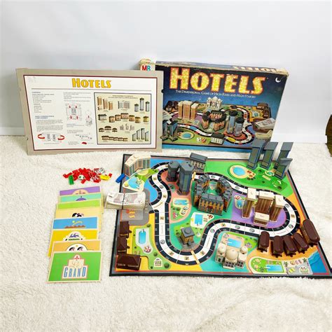 Vintage 1987 Hotels Board Game 100 Complete Game Set Milton Etsy