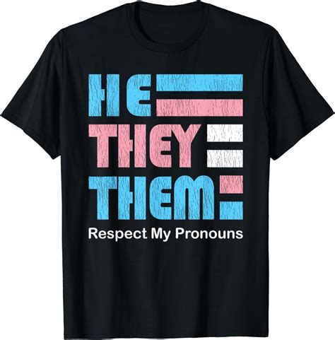 He They Them Pronoun Pin For True Trans Soul T Shirt Walmart