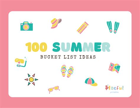 Summer Bucket List For Kids With Printable